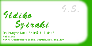ildiko sziraki business card